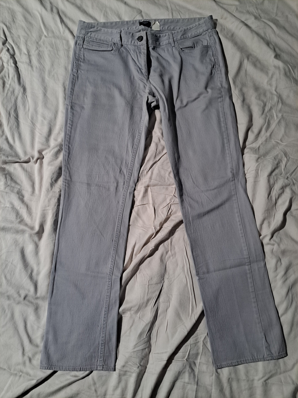 J. Crew Straight-Leg Women's Jeans in Light Gray
